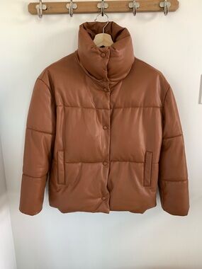 Bagatelle NYC Cognac Brown Puffer Jacket